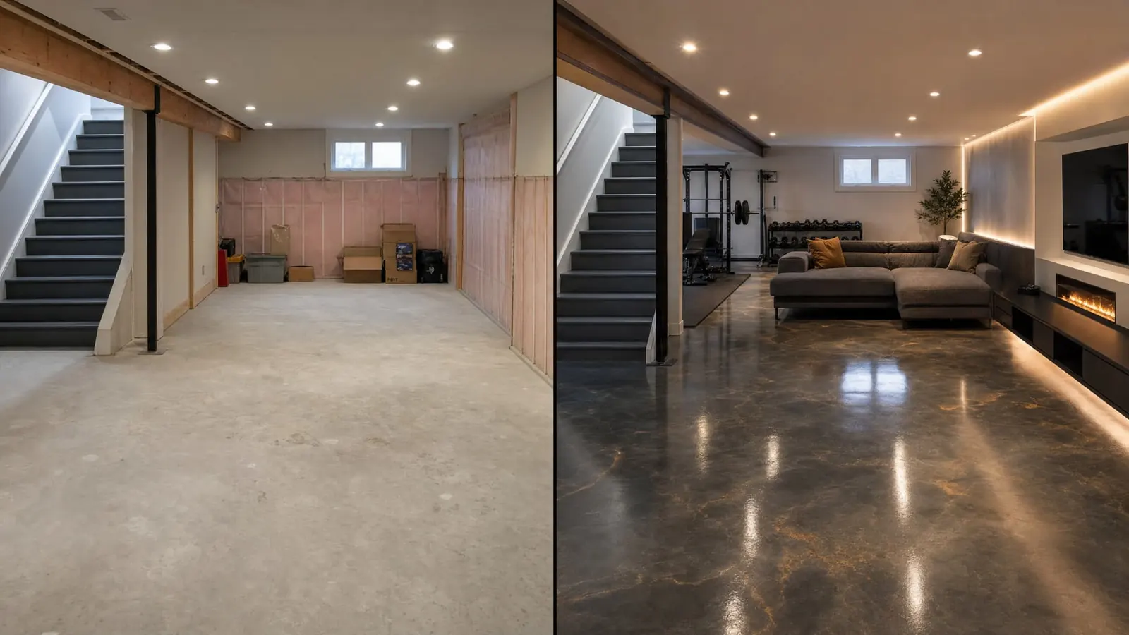 Plancher époxy gris anthracite
